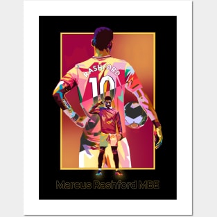 Marcus Rashford in red Posters and Art